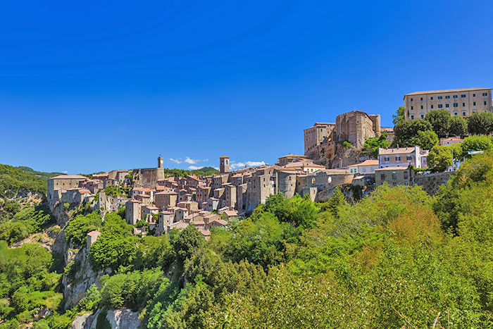 Stadtpanorama von Sorano 