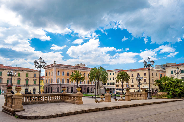 Platz in der Stadt Sassari